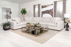 Lakeview Ivory Ottoman - Ornate Home