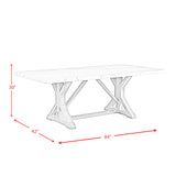 Lakeview White/Natural/Grey 5-Piece Rectangular Dining Set - Ornate Home