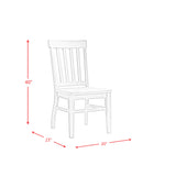 Lakeview White/Natural/Grey 5-Piece Rectangular Dining Set - Ornate Home