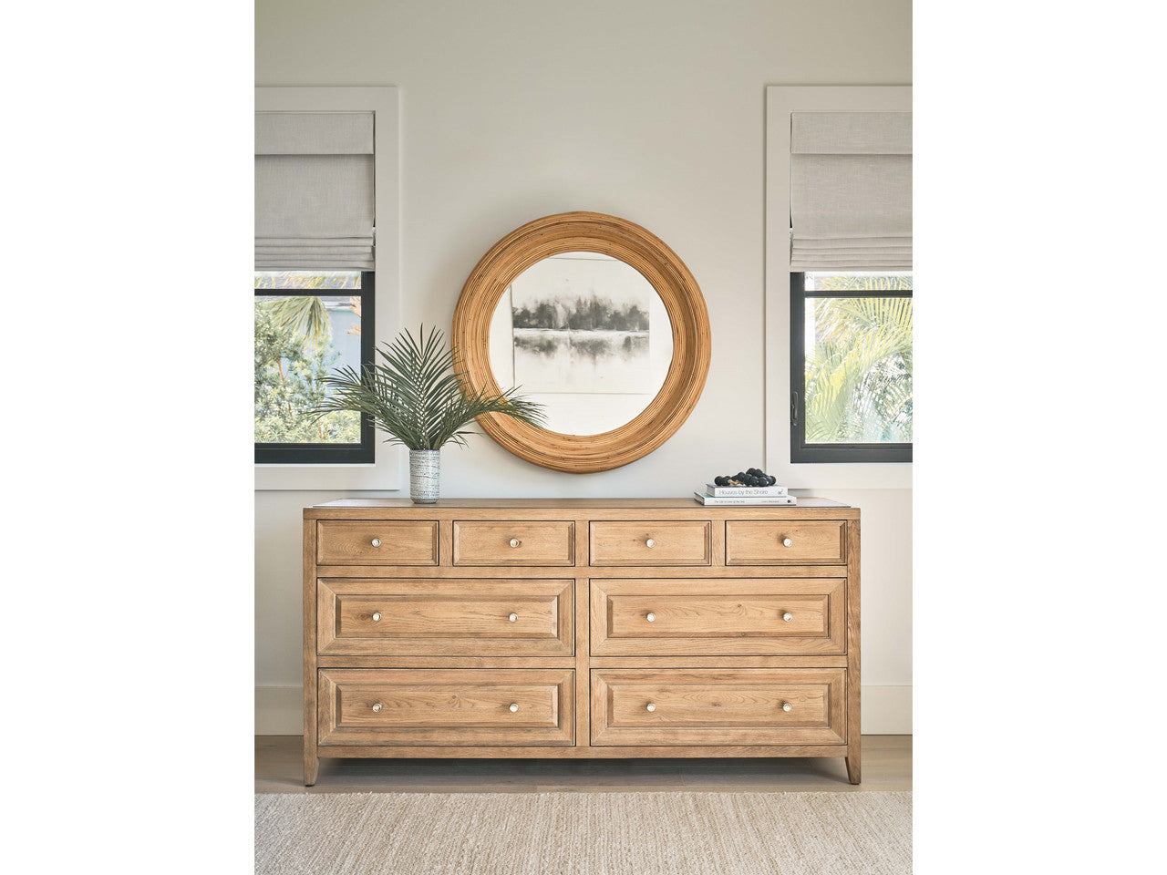 Lakeway Natural Rattan Mirror - Ornate Home