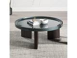 Lakita Blackish Green High Gloss/Smoked Oak Coffee Table - Ornate Home