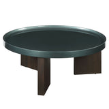 Lakita Blackish Green High Gloss/Smoked Oak Coffee Table - Ornate Home