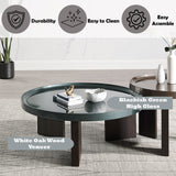 Lakita Blackish Green High Gloss/Smoked Oak Coffee Table - Ornate Home