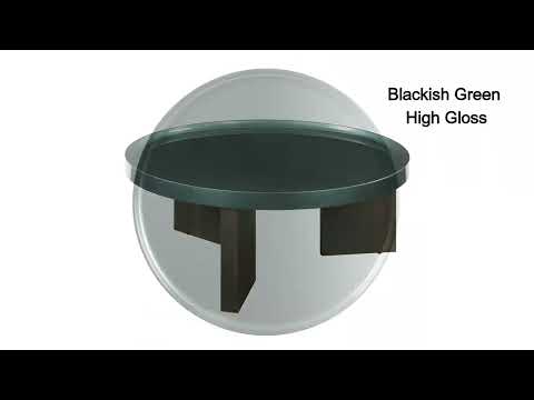 Lakita Blackish Green High Gloss/Smoked Oak Coffee Table - Ornate Home