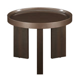 Lakita Dark Blond High Gloss/Smoked Oak End Table - Ornate Home