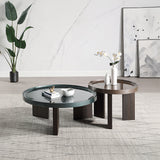 Lakita Dark Blond High Gloss/Smoked Oak End Table - Ornate Home