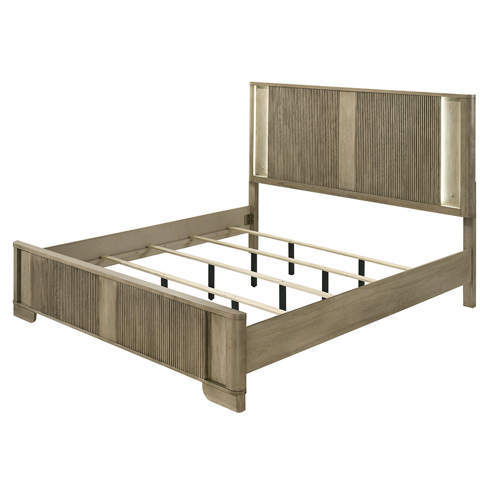 Lakkari Antique Oak Eastern King Bed - Ornate Home