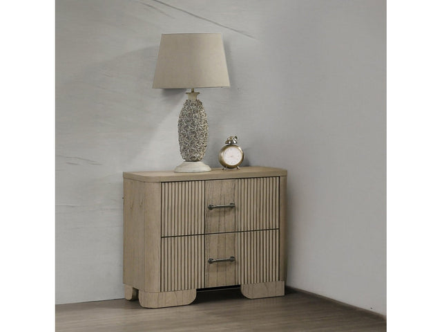 Lakkari Antique Oak Nightstand - Ornate Home