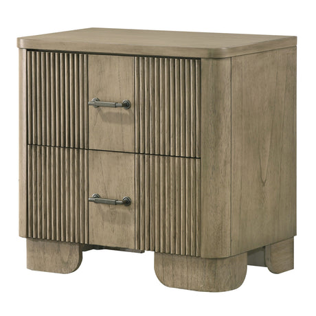 Lakkari Antique Oak Nightstand - Ornate Home