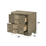 Lakkari Antique Oak Nightstand - Ornate Home