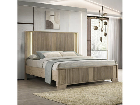 Lakkari Antique Oak Queen Bed - Ornate Home