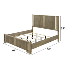 Lakkari Antique Oak Queen Bed - Ornate Home
