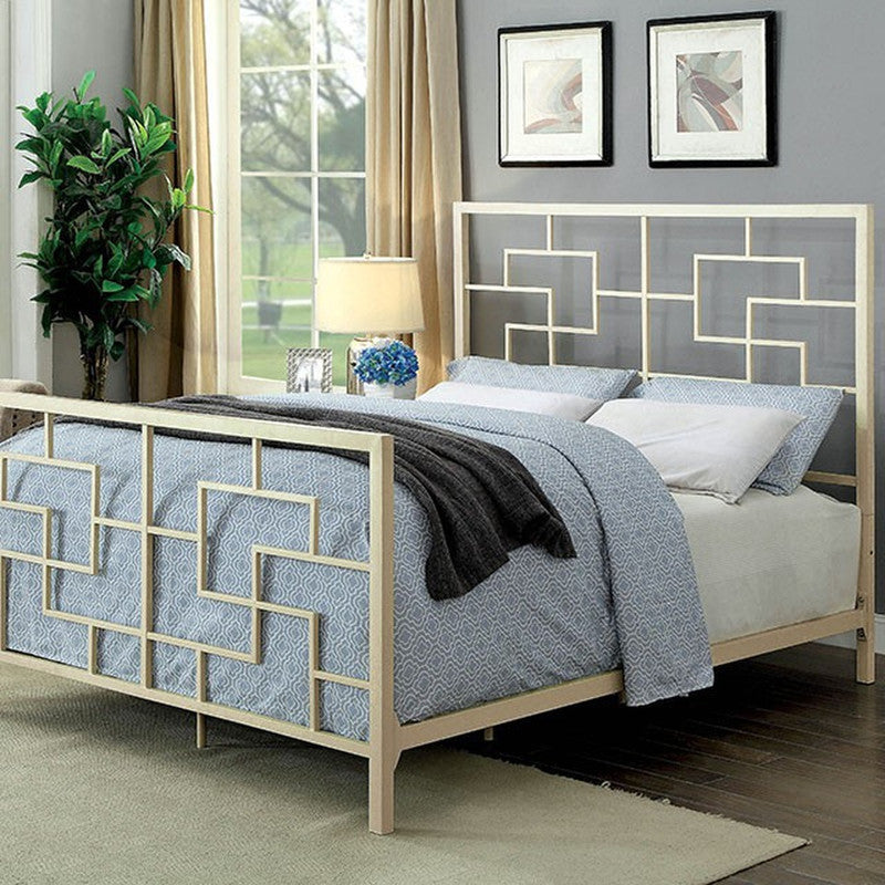Lala White E.King Bed - Ornate Home