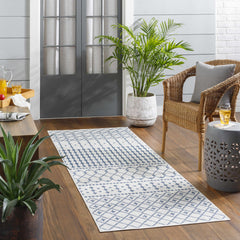 Lali Blue & Gray Outdoor Area Rug - Clearance - Ornate Home