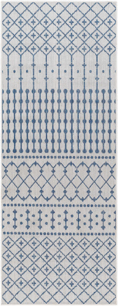 Lali Blue & Gray Outdoor Area Rug - Clearance - Ornate Home