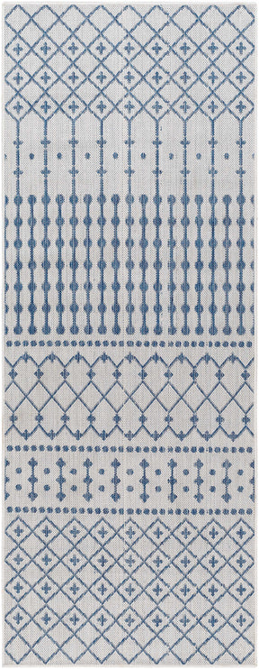 Lali Blue & Gray Outdoor Area Rug - Clearance - Ornate Home