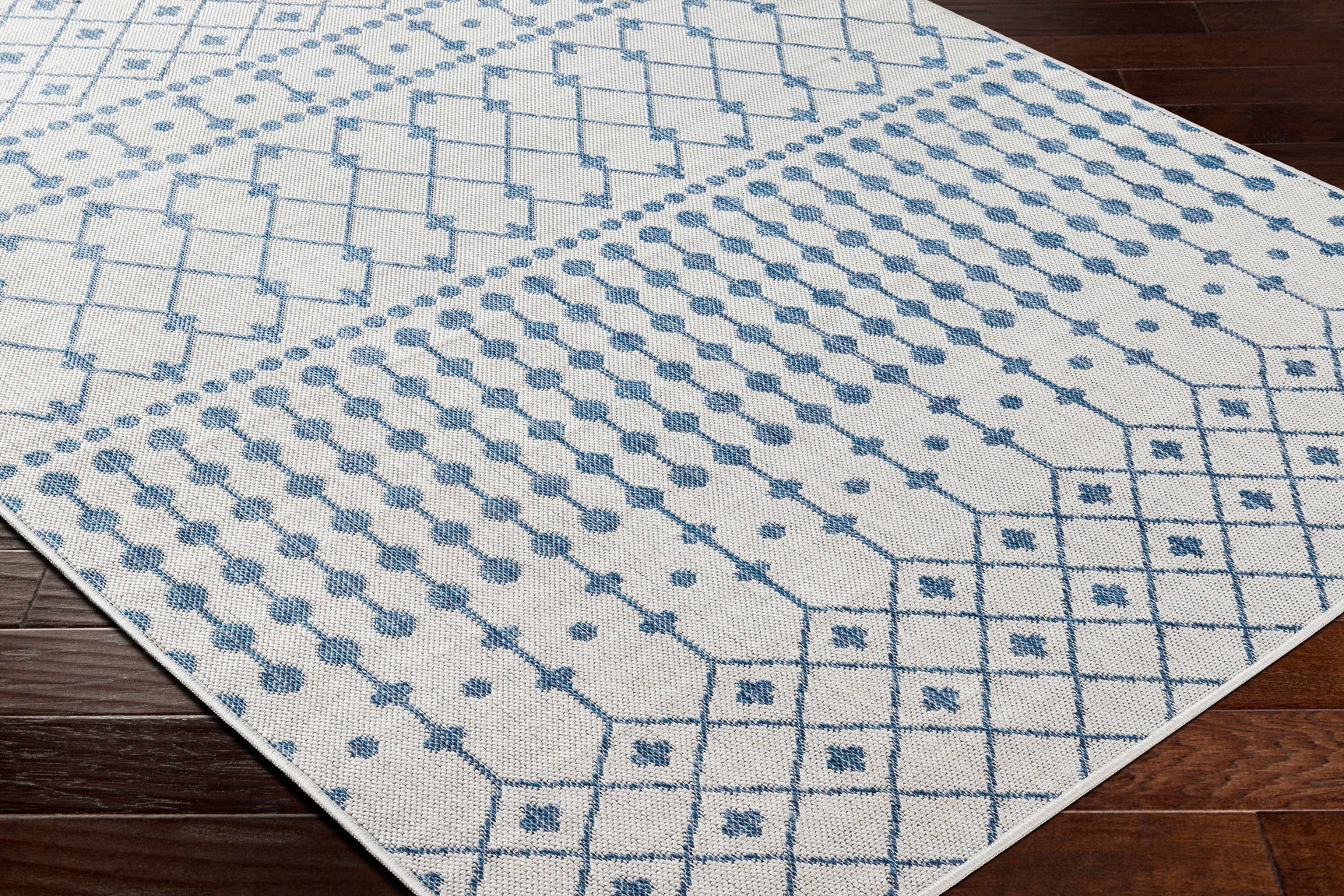 Lali Blue & Gray Outdoor Area Rug - Clearance - Ornate Home