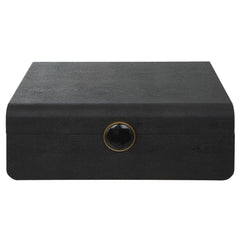 Lalique Black Shagreen Box - Ornate Home