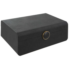 Lalique Black Shagreen Box - Ornate Home