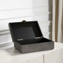 Lalique Gray Art Deco Box - Ornate Home