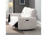 Lalisa Cream Power Motion Loveseat - Ornate Home