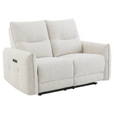 Lalisa Cream Power Motion Loveseat - Ornate Home