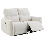 Lalisa Cream Power Motion Loveseat - Ornate Home