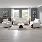 Lalisa Cream Power Motion Loveseat - Ornate Home