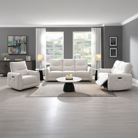 Lalisa Cream Power Motion Recliner - Ornate Home