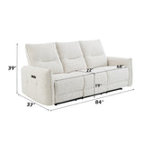 Lalisa Cream Power Motion Sofa - Ornate Home