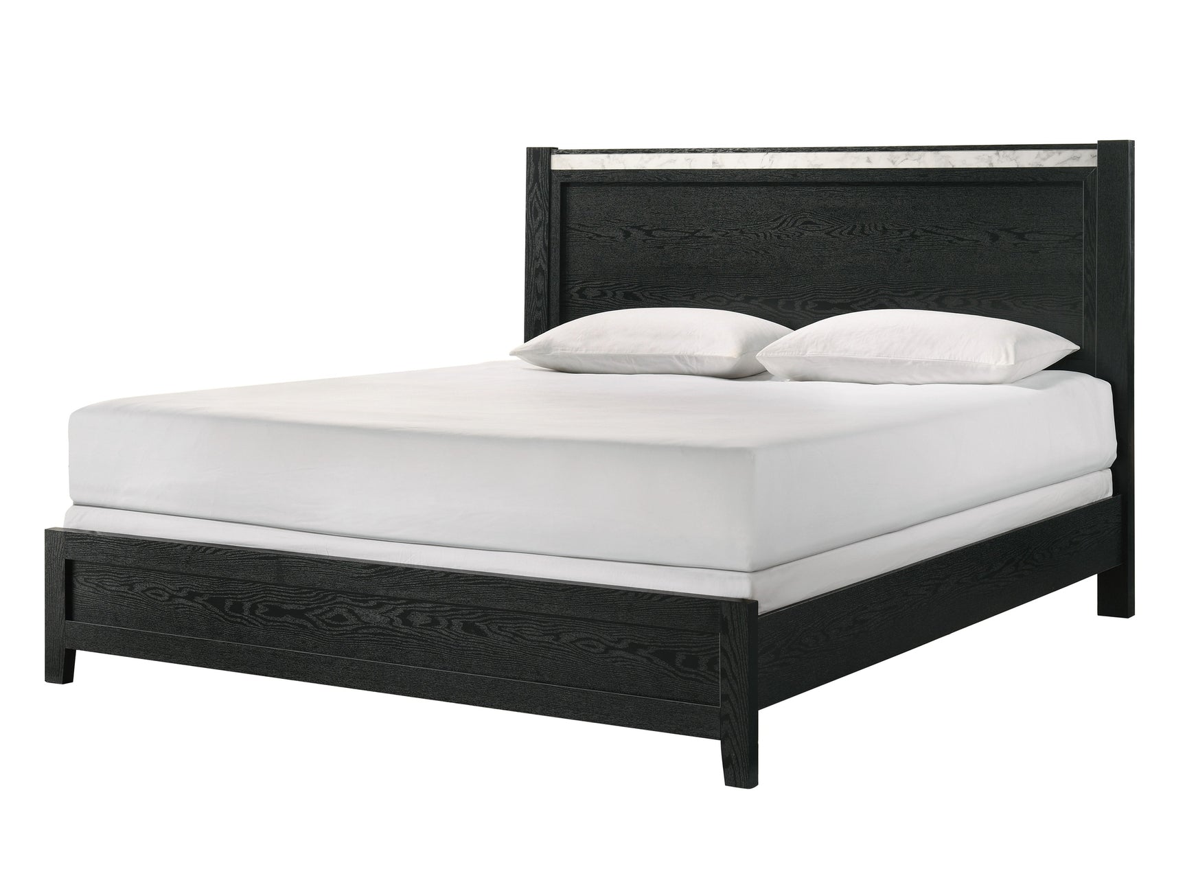 Lamar Black King Panel Bed - Ornate Home