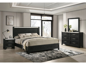 Lamar Black Queen Panel Bed - Ornate Home