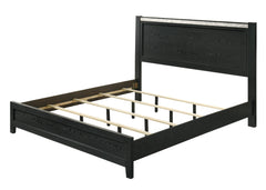 Lamar Black King Panel Bed - Ornate Home