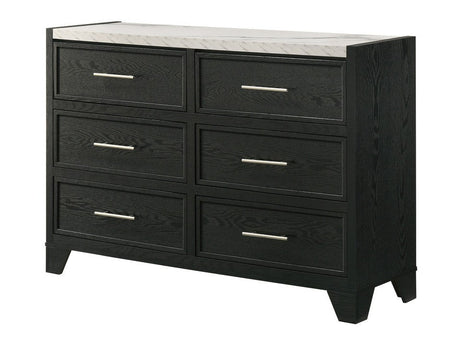 Lamar Black/White Dresser - Ornate Home