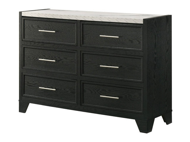 Lamar Black/White Dresser - Ornate Home