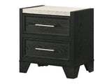 Lamar Black/White Nightstand - Ornate Home