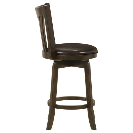 Lambert Dark Cherry Counter Height Swivel Bar Chair - Ornate Home