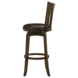 Lambert Dark Cherry Swivel Bar Chair - Ornate Home