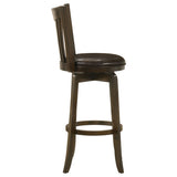 Lambert Dark Cherry Swivel Bar Chair - Ornate Home
