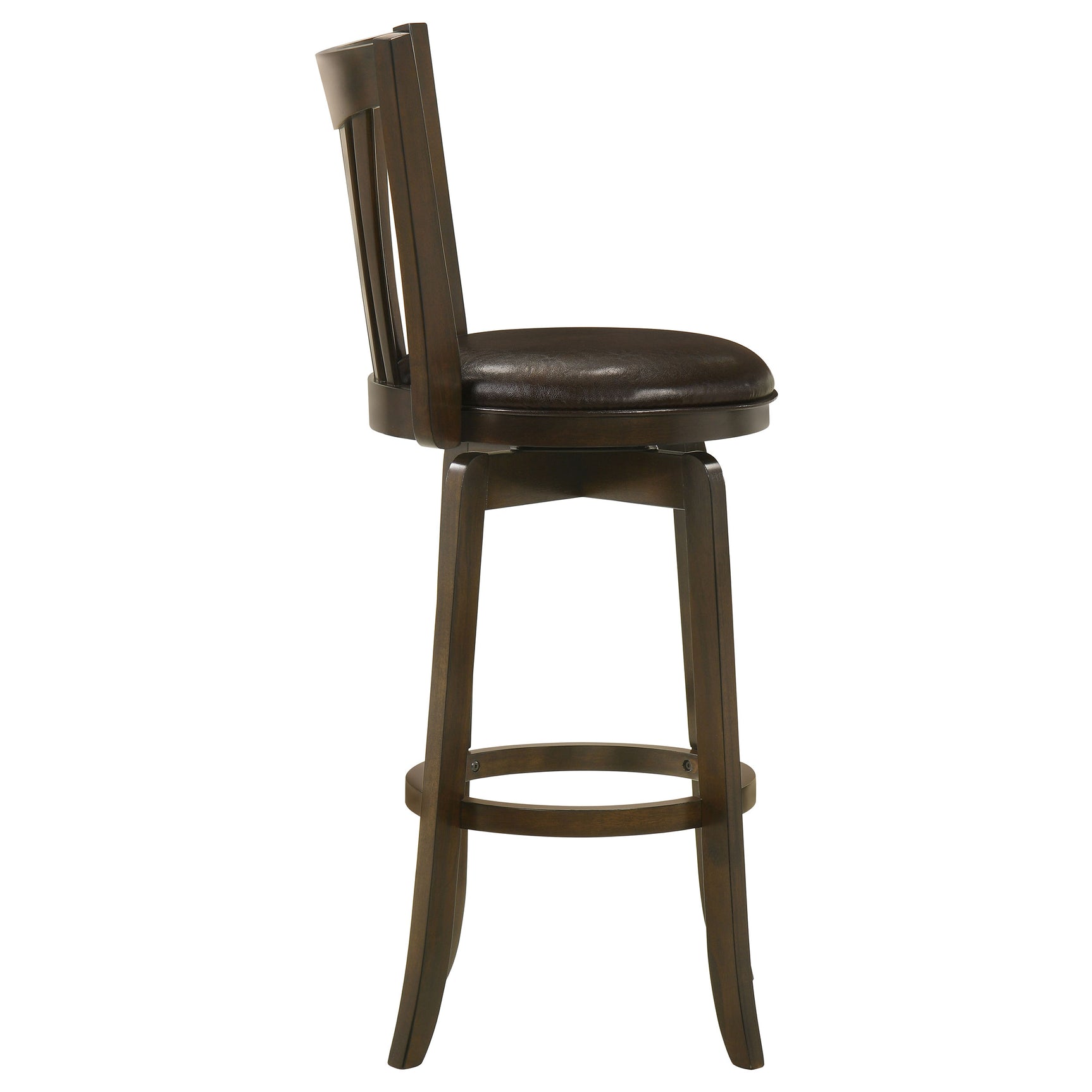 Lambert Dark Cherry Swivel Bar Chair - Ornate Home