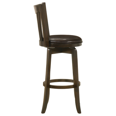 Lambert Dark Cherry Swivel Bar Chair - Ornate Home