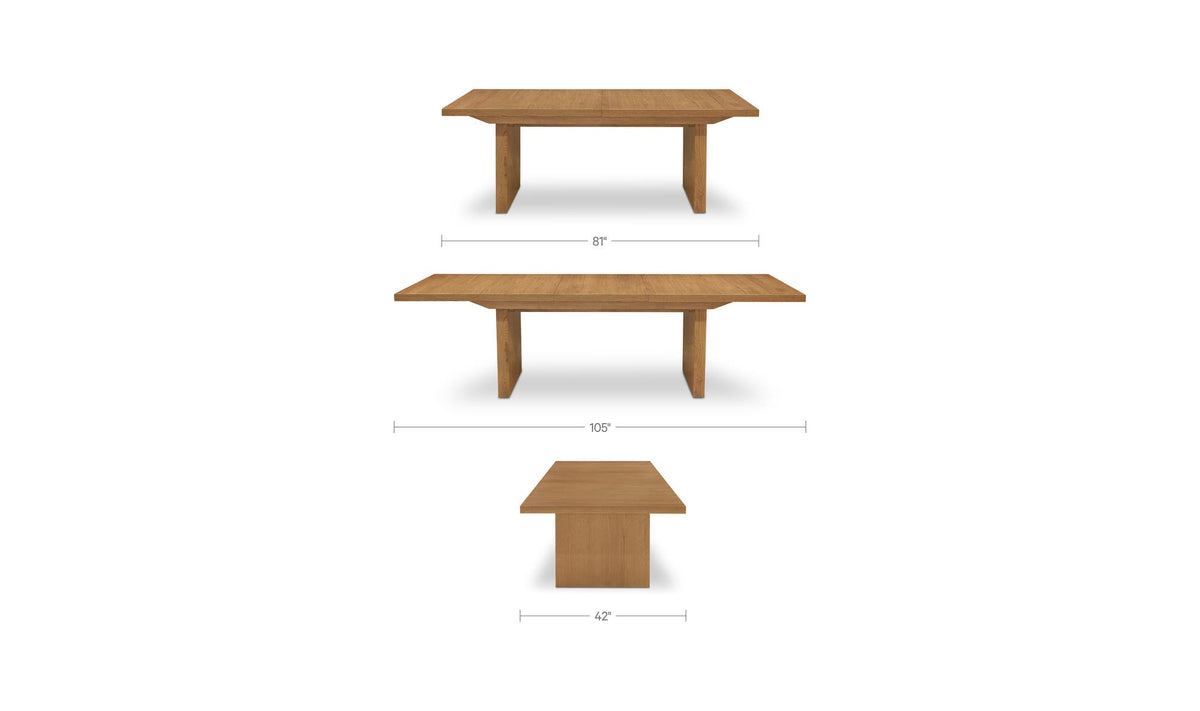 Lambert Natural Extension Dining Table - Ornate Home