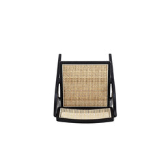 Lambinet Folding Dining Chair in Black and Natural Cane (set of 4) - Ornate Home