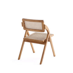Lambinet Folding Dining Chair in Nature Cane (set of 4) - Ornate Home