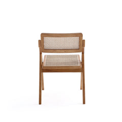 Lambinet Folding Dining Chair in Nature Cane (set of 4) - Ornate Home