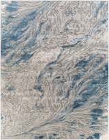 Lambton Blue Marble Area Rug - Clearance - Ornate Home