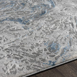 Lambton Blue Marble Area Rug - Clearance - Ornate Home