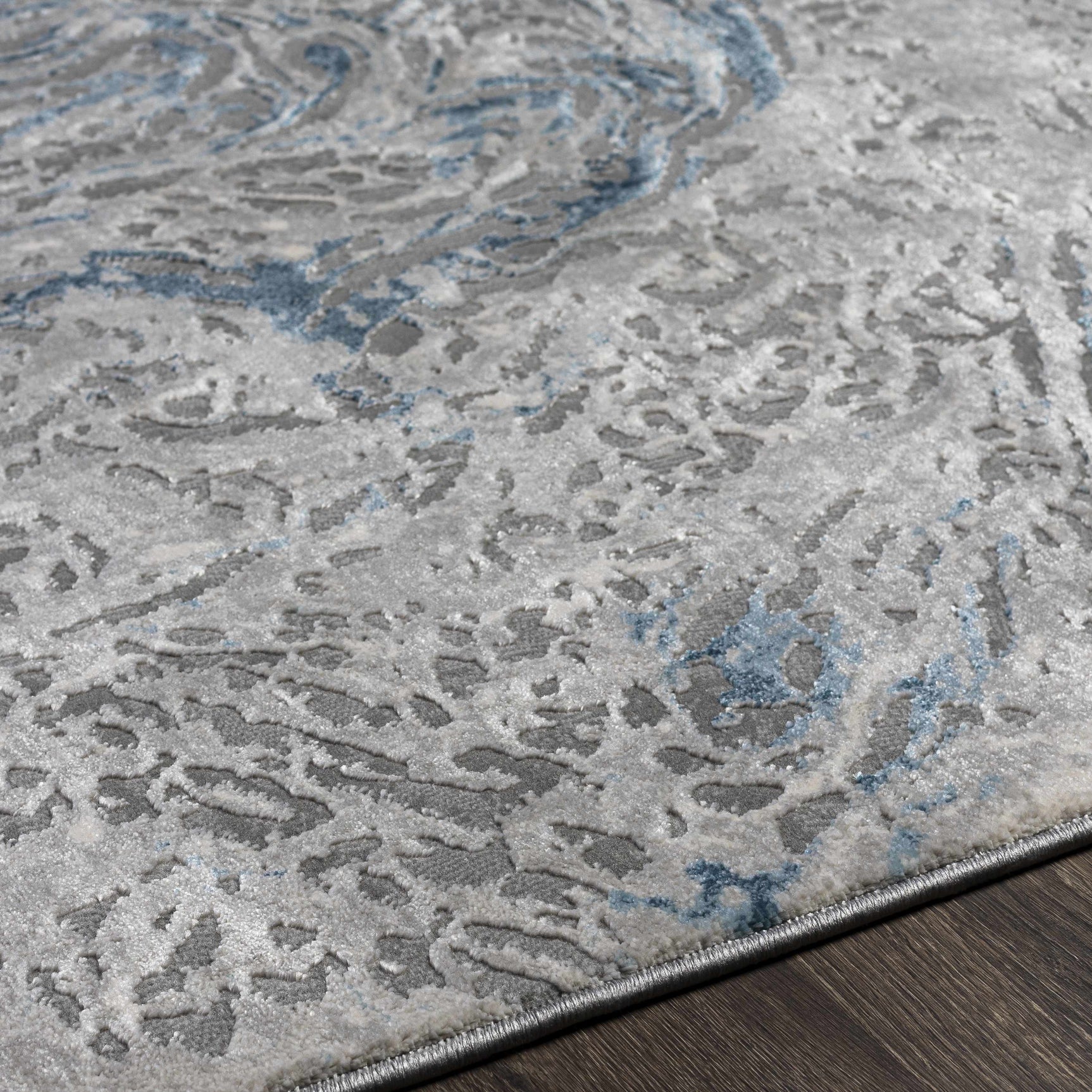 Lambton Blue Marble Area Rug - Clearance - Ornate Home