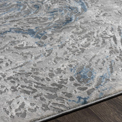 Lambton Blue Marble Area Rug - Clearance - Ornate Home