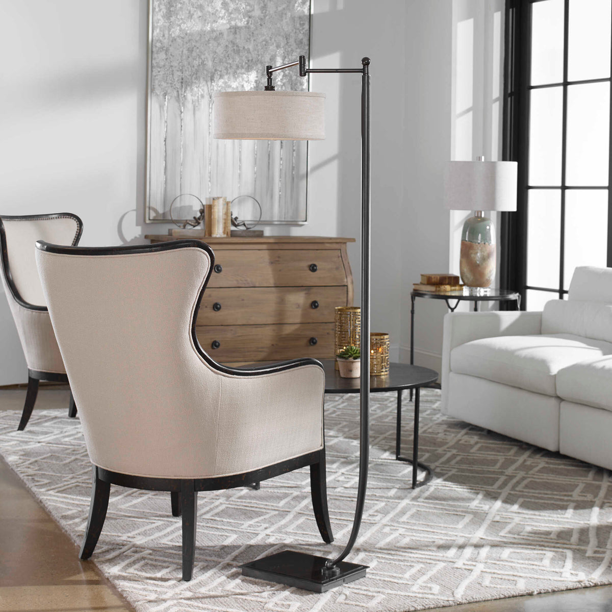 Lamine Dark Bronze Floor Lamp - Ornate Home